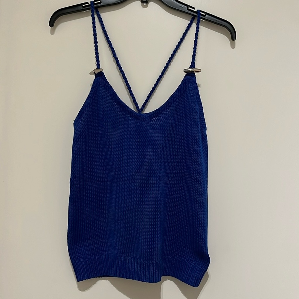 Ralph Lauren Blue Knit Tank Top